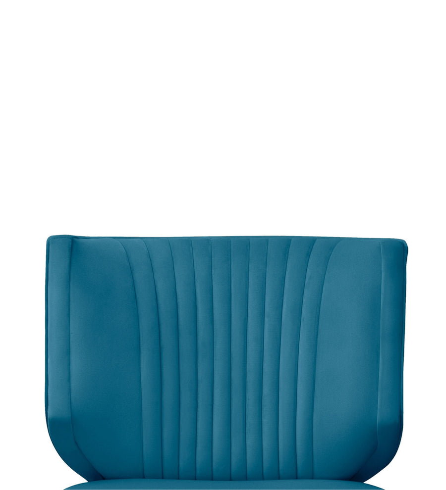 Robby Velvet Slipper Chair In Aqua Blue Colour - Febonic Living