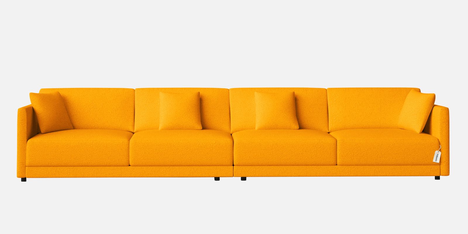 Casso Velvet 4 Seater Sofa in Saffron yellow Colour