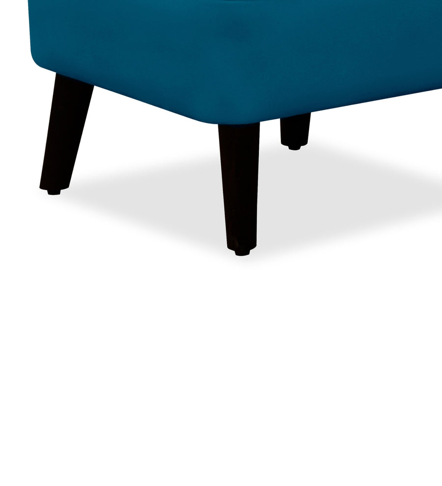 Robby Velvet Slipper Chair In Aqua Blue Colour - Febonic Living