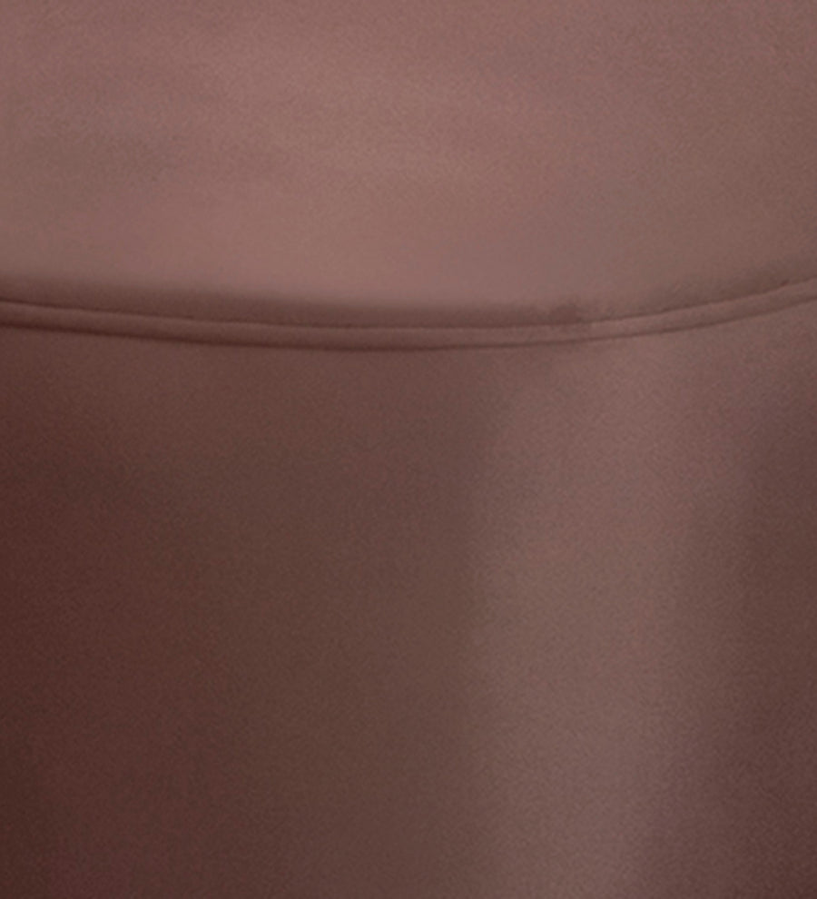 Davo Velvet Slipper Chair In Mocha Brown Colour - Febonic Living
