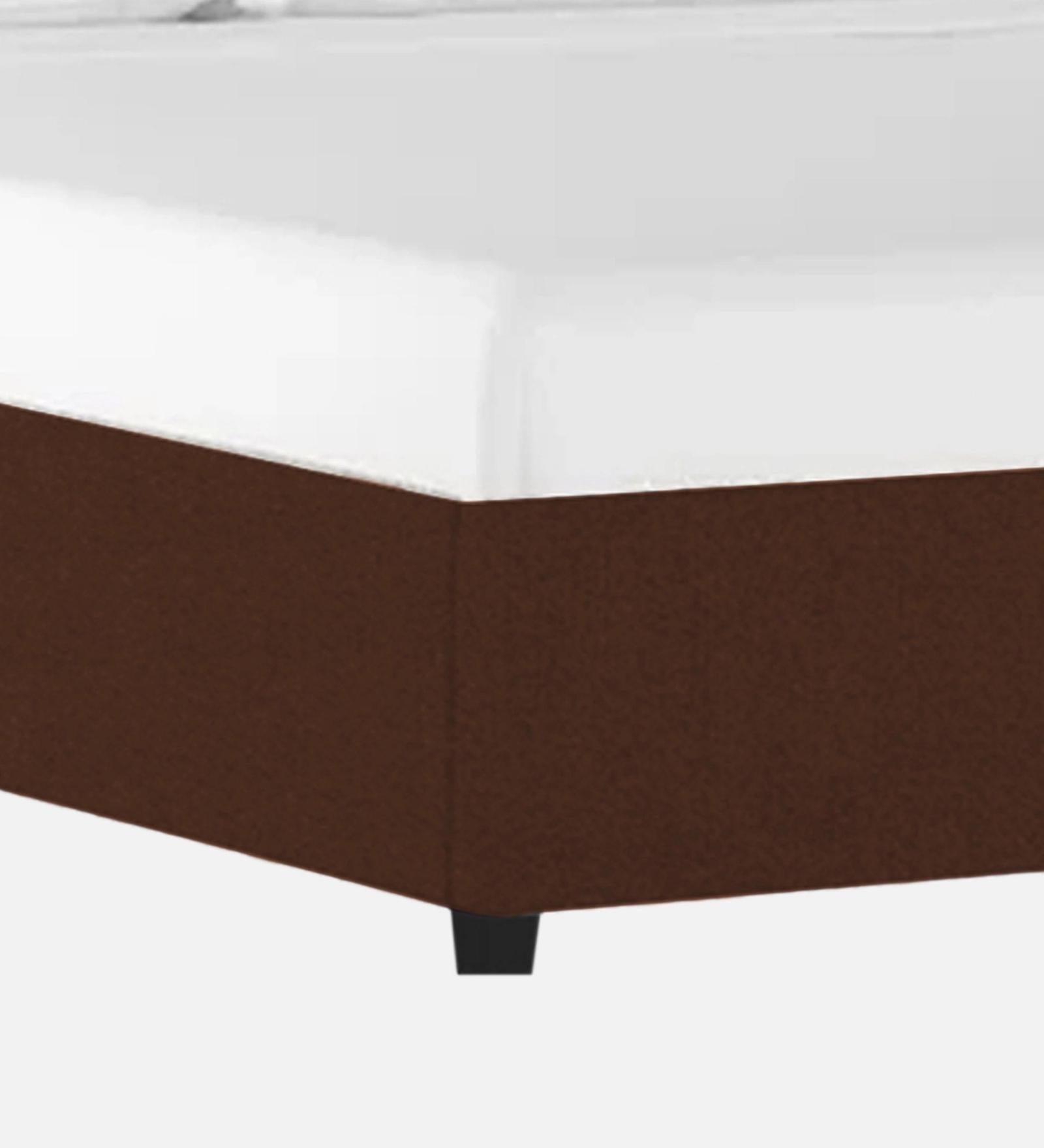 Asyra Fabric Queen Size Bed in Chocolate Brown Colour With Storage