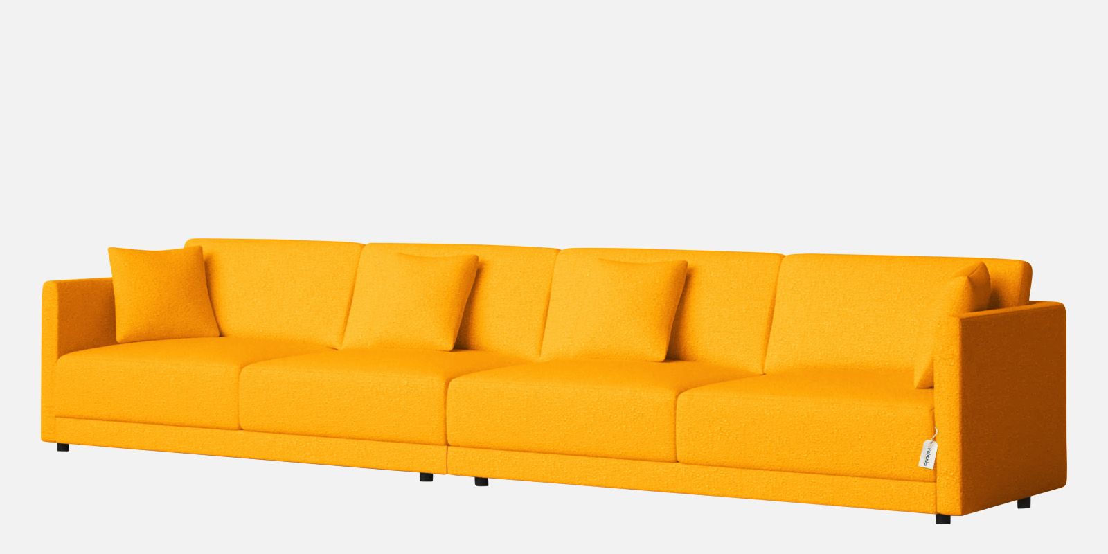 Casso Velvet 4 Seater Sofa in Saffron yellow Colour