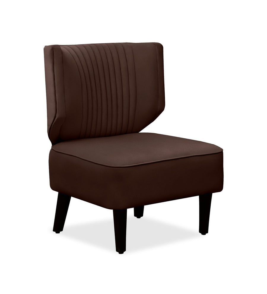 Robby Velvet Slipper Chair In Mocha Brown Colour - Febonic Living