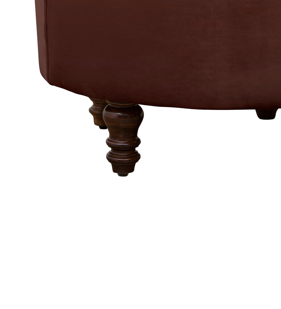 Clark Velvet Slipper Chair In Mocha Brown Colour - Febonic Living