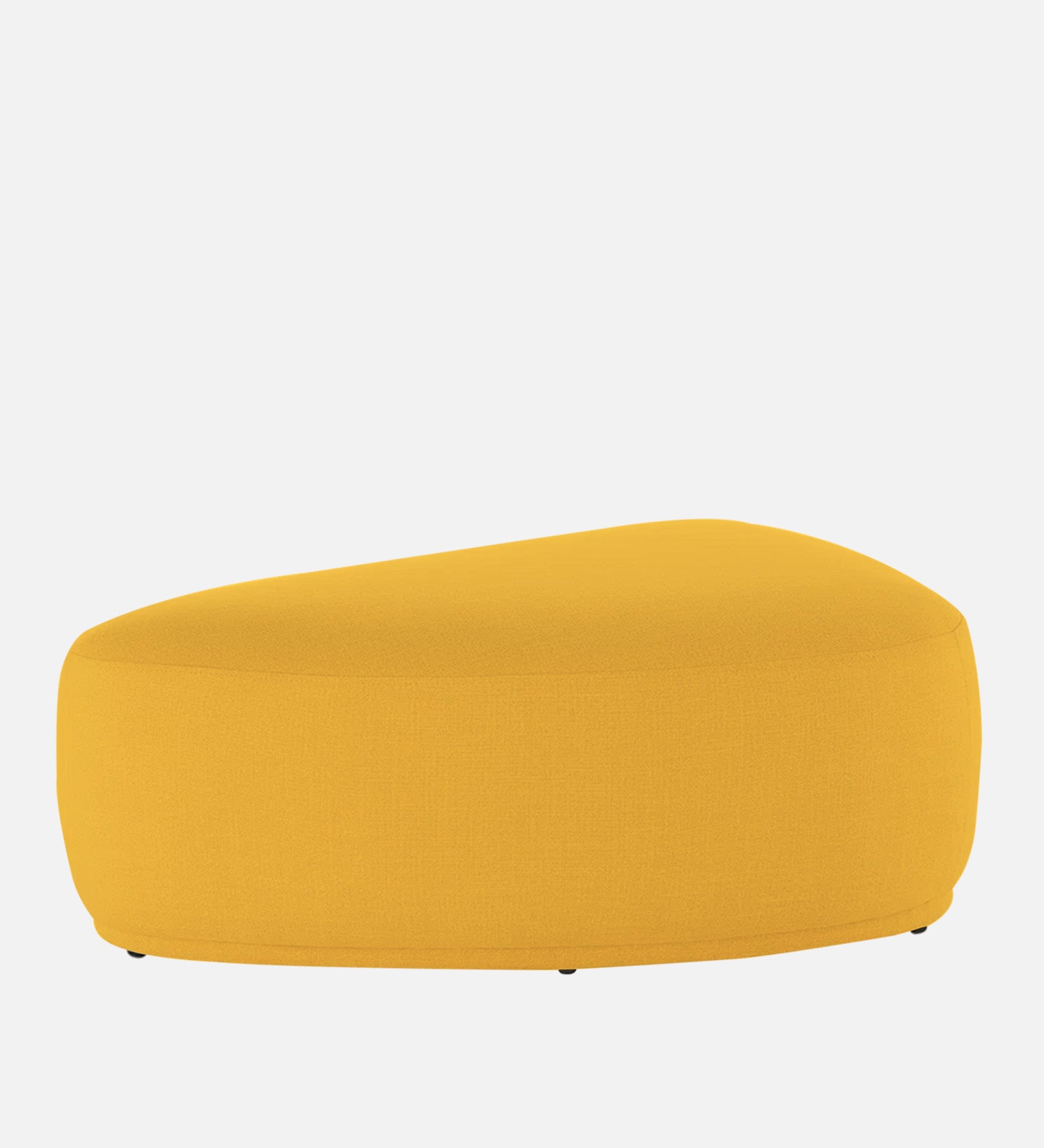 Nona Fabric Pouffe In Bold Yellow Colour