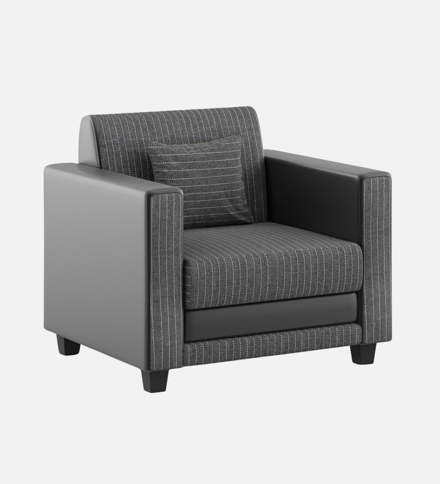 Juno Fabric 1 Seater Sofa In Lama Black Colour - Febonic Living