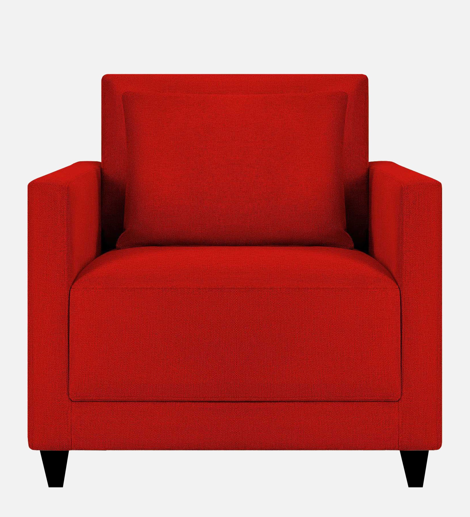 Kera Fabric 1 Seater Sofa in Ruby Red Colour