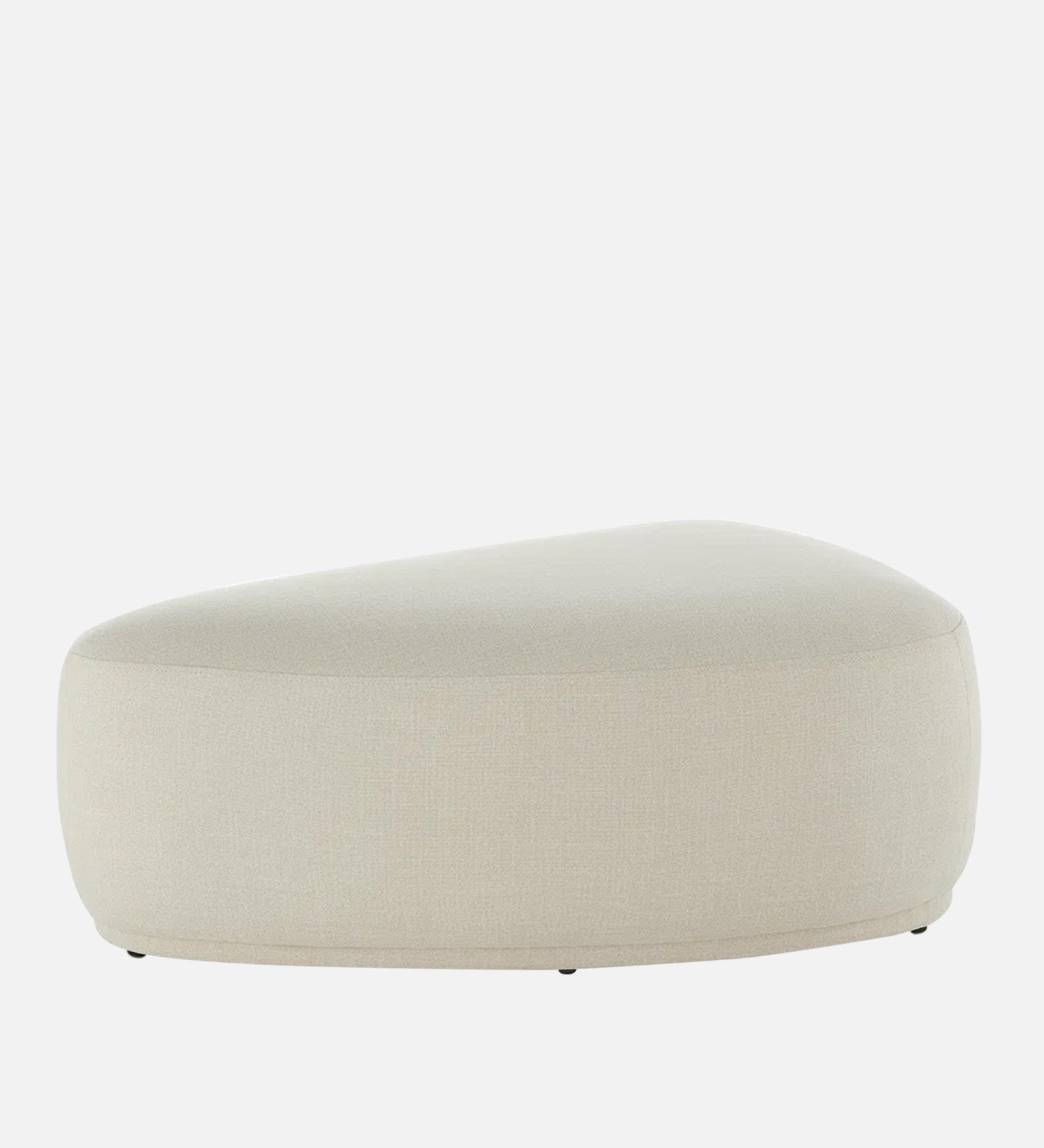 Nona Fabric Pouffe In Ivory Cream Colour