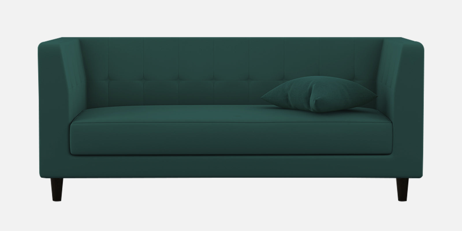 Braulia Velvet 3 Seater Sofa In Pine Green Colour