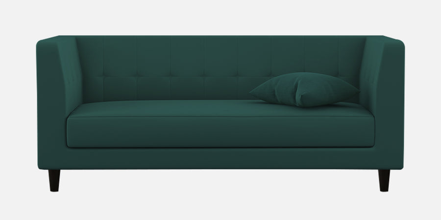 Braulia Velvet 3 Seater Sofa In Pine Green Colour - Febonic Living