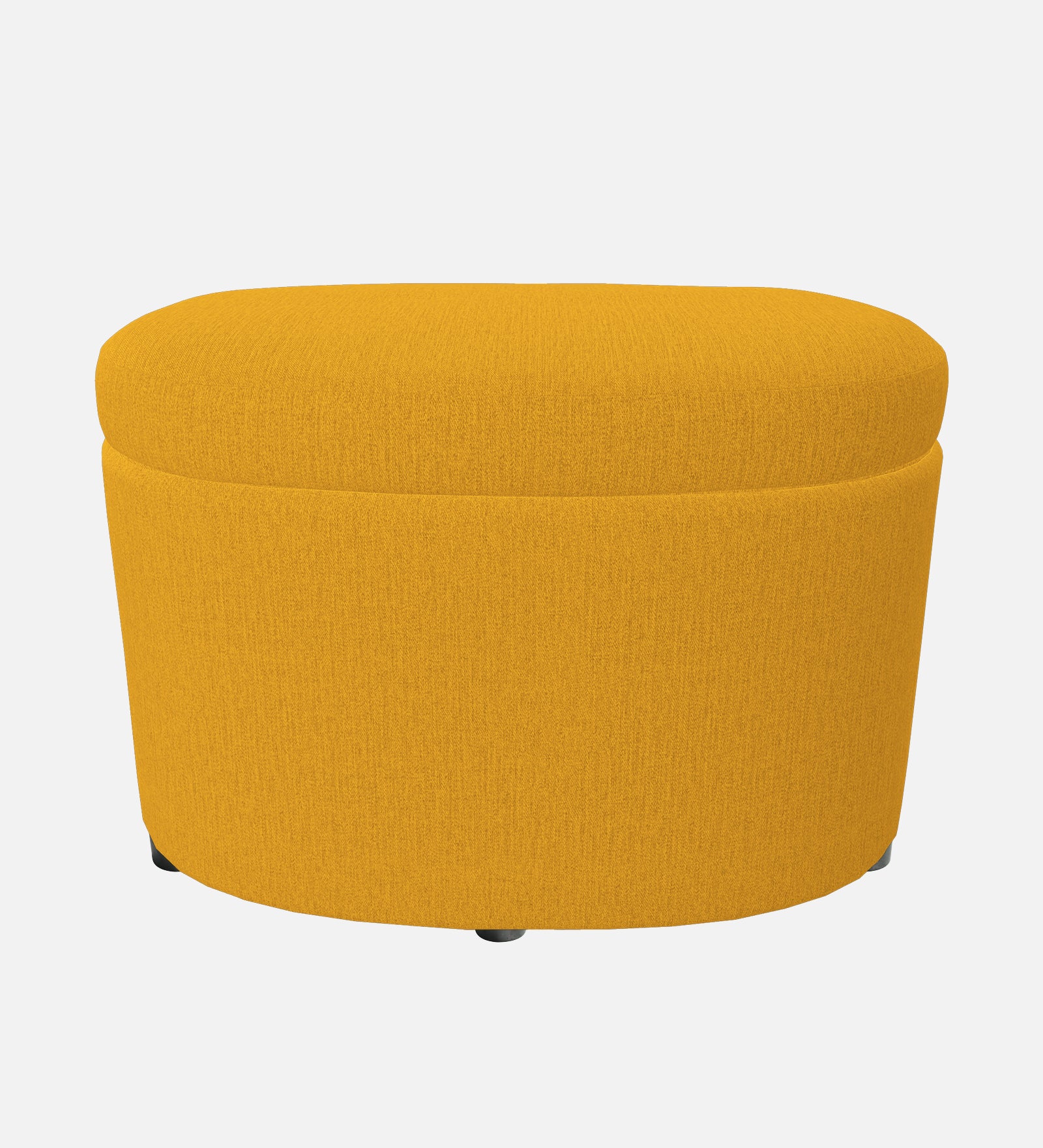 Ruggy Fabric Storage Ottoman in Bold Yellow Colour