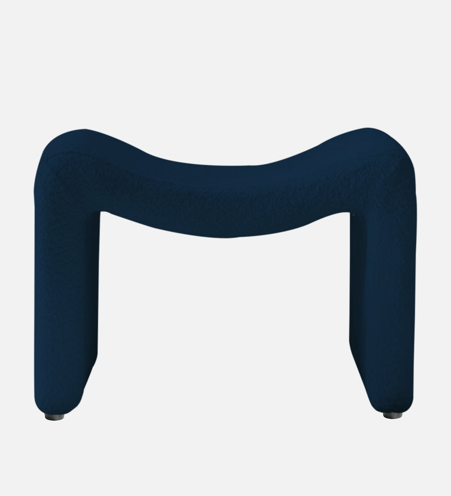 Olive Boucle Foot Stool In Danim Blue Colour - Febonic Living