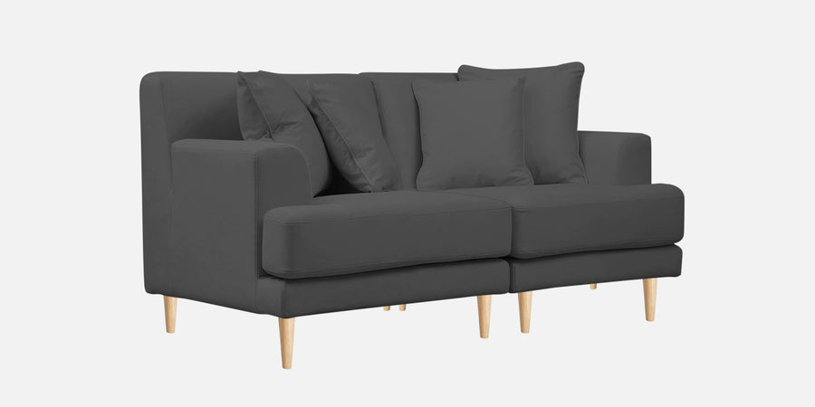 Woody Fabric 2 Seater Sofa In Dusky Grey Colour - Febonic Living
