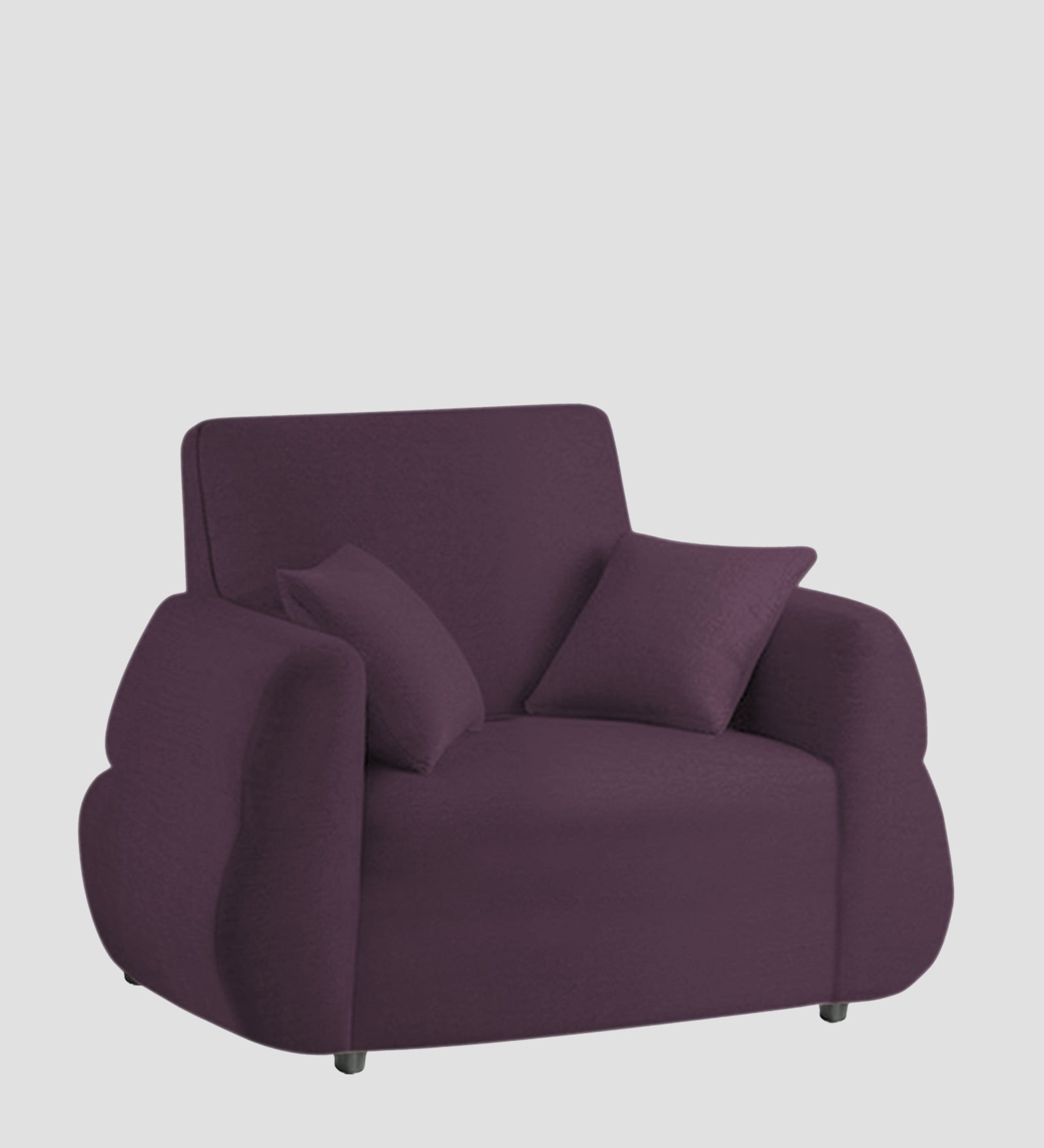 Jack Fabric 1 Seater Sofa In  Greek Purple Colour - Febonic Living