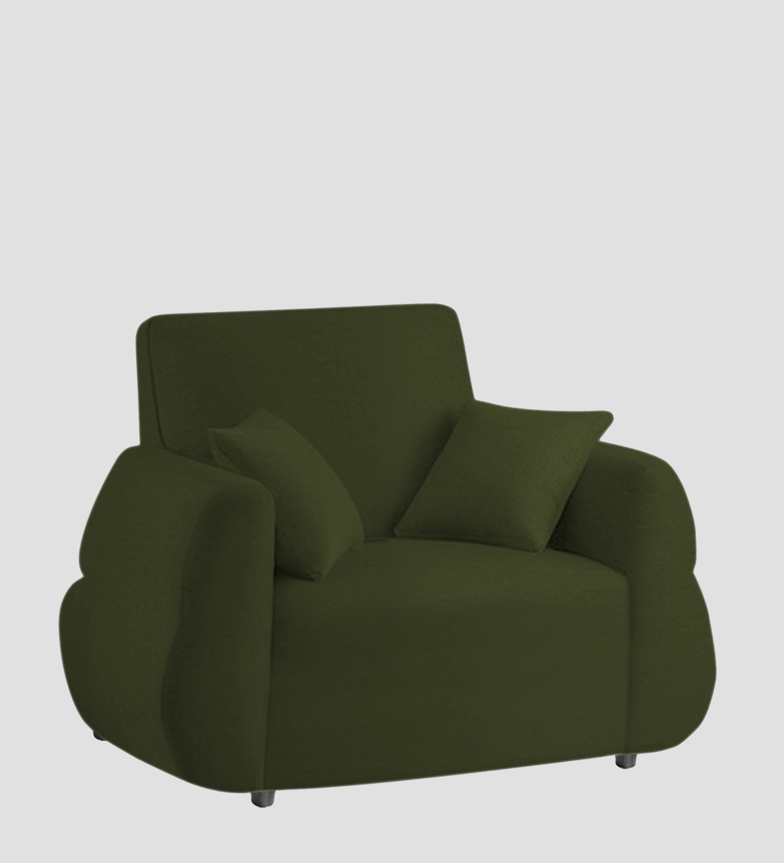 Jack Fabric 1 Seater Sofa In  Olive Green Colour - Febonic Living