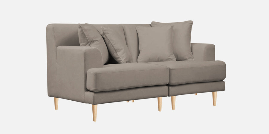 Woody Fabric 2 Seater Sofa In Oat Beige Colour - Febonic Living