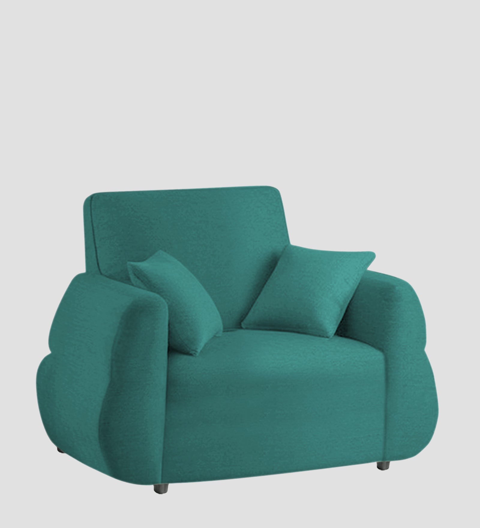 Jack Fabric 1 Seater Sofa In  Sea Green Colour - Febonic Living