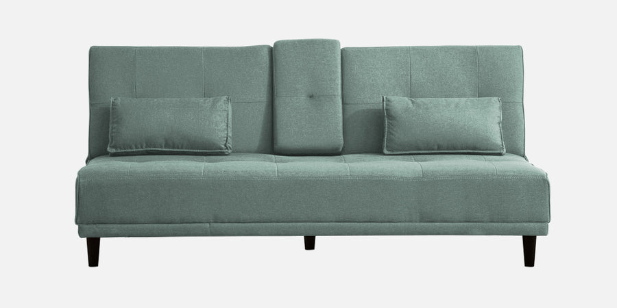 Jerry Fabric 3 Seater Convertible Sofa Cum Bed In Suka Blue Colour - Febonic Living