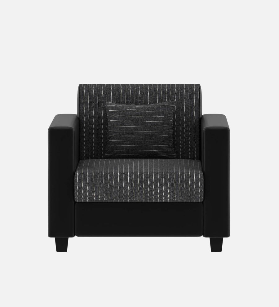 Baley Fabric 1 Seater Sofa In Lama Black Colour - Febonic Living