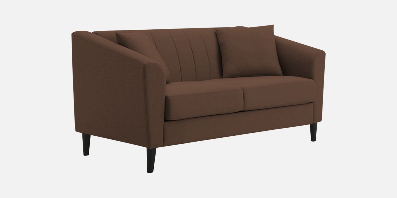 Polon Fabric 2 Seater Sofa In Ash Brown Colour