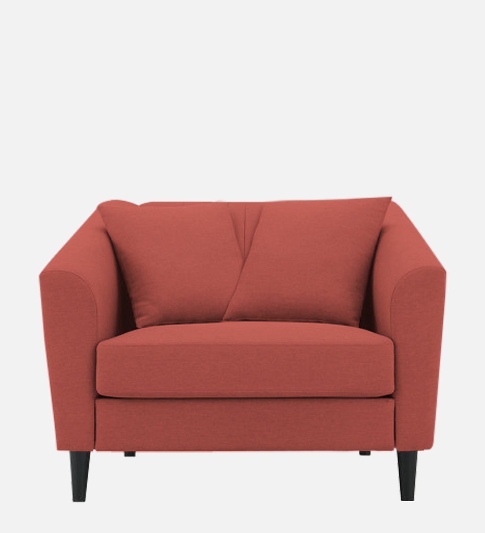 Polon Fabric 1 Seater Sofa In Salmon Pink Colour