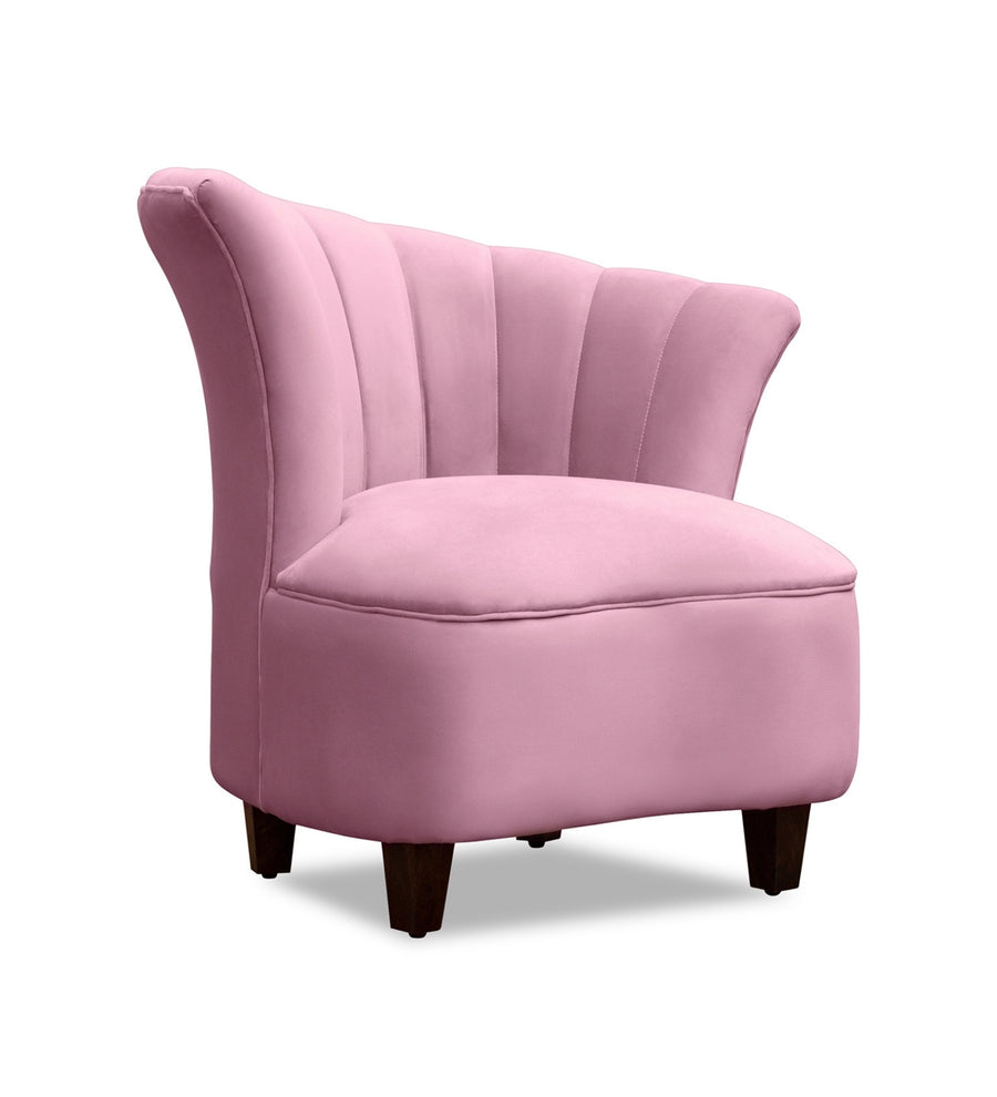 Davo Velvet Slipper Chair In Millennial Pink Colour - Febonic Living