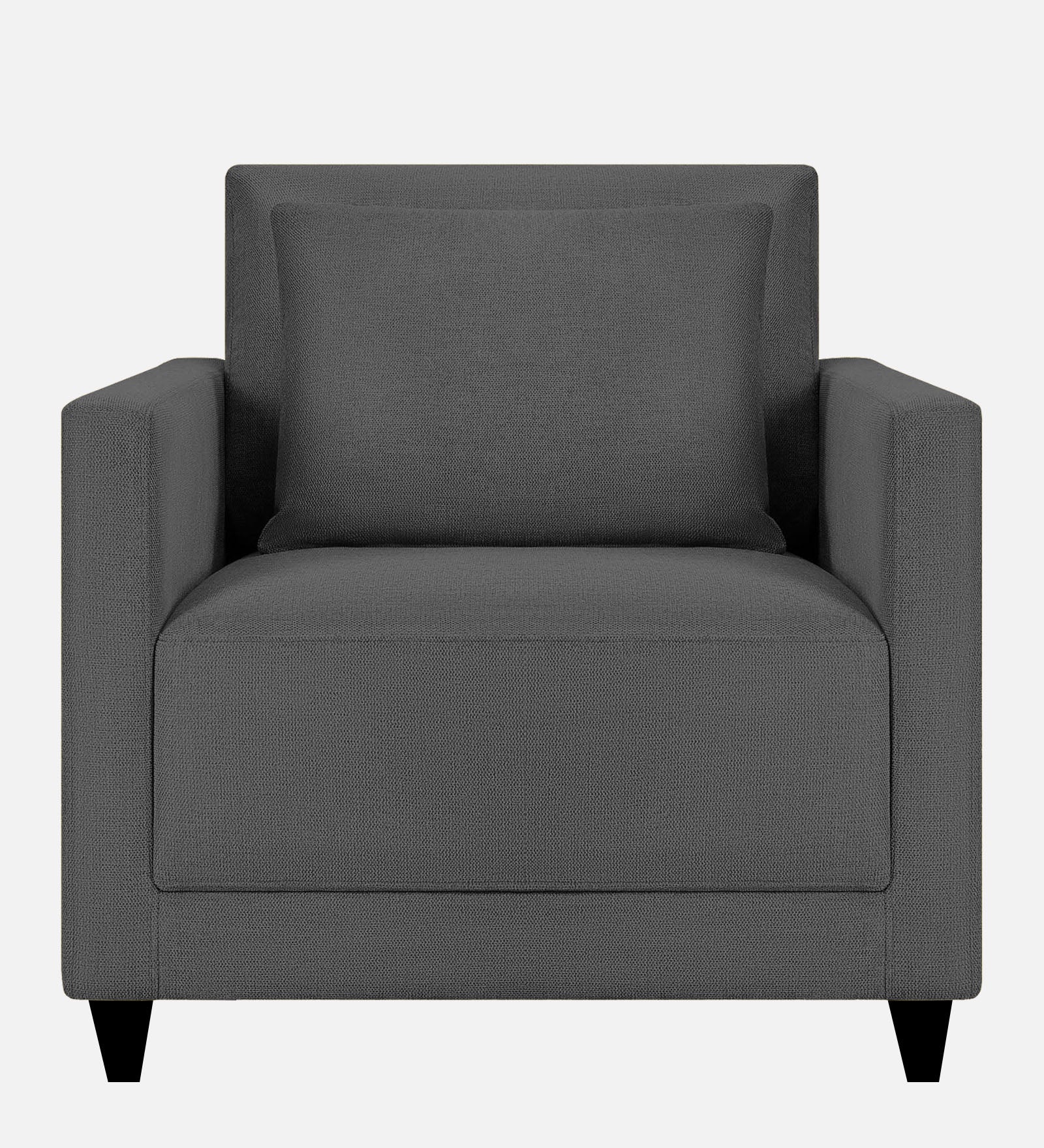 Kera Fabric 1 Seater Sofa in Charcoal Grey Colour