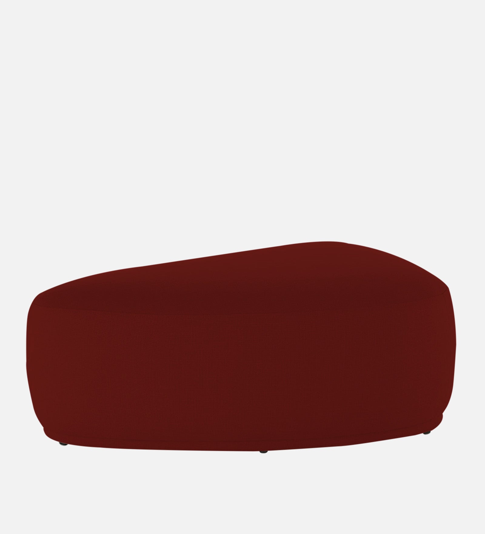 Nona Fabric Pouffe In Blood Maroon Colour