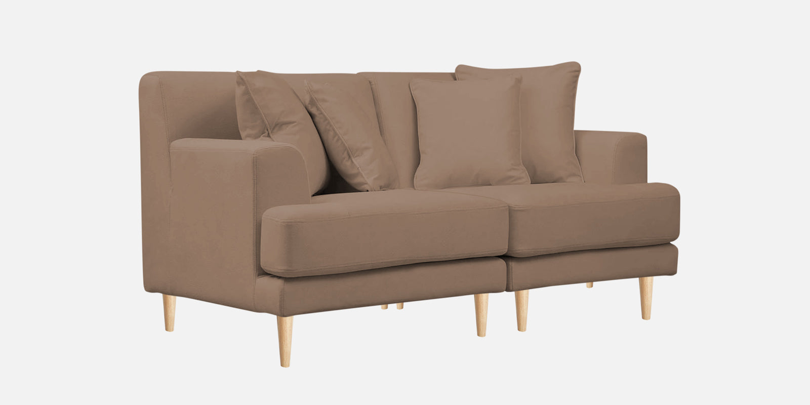 Woody Fabric 2 Seater Sofa in Wheat Beige Colour