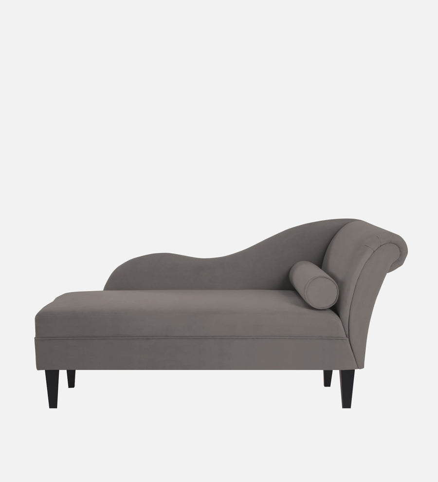 Rana Velvet Lhs Chaise Lounger In Pearl Grey Colour - Febonic Living