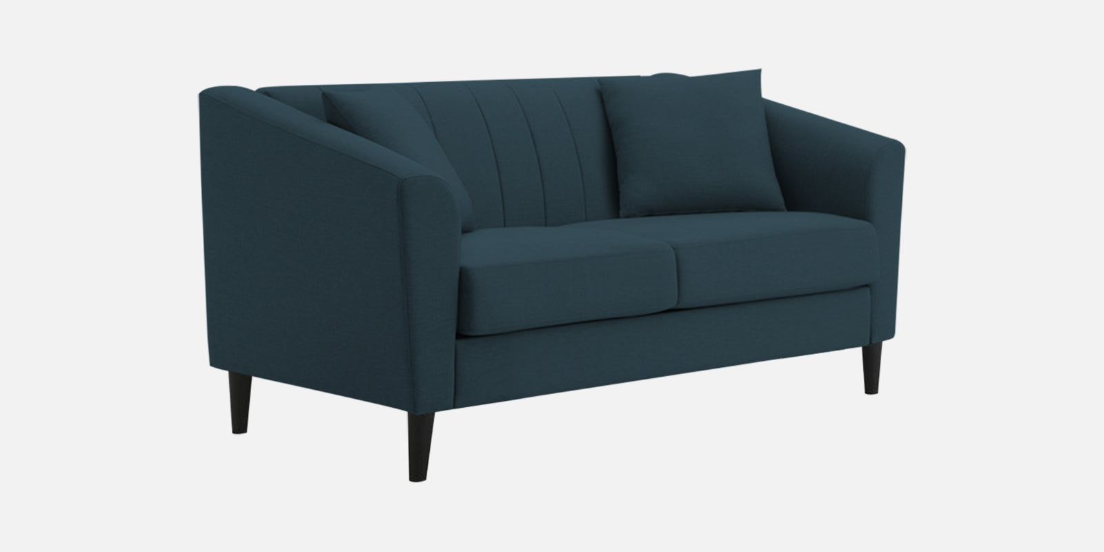 Polon Fabric 2 Seater Sofa In Cool Blue Colour