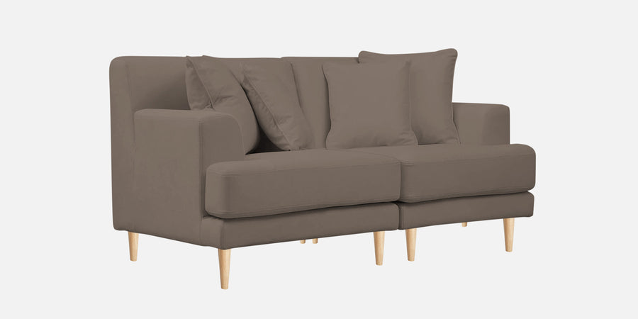 Woody Fabric 2 Seater Sofa In Rock Beige Colour - Febonic Living
