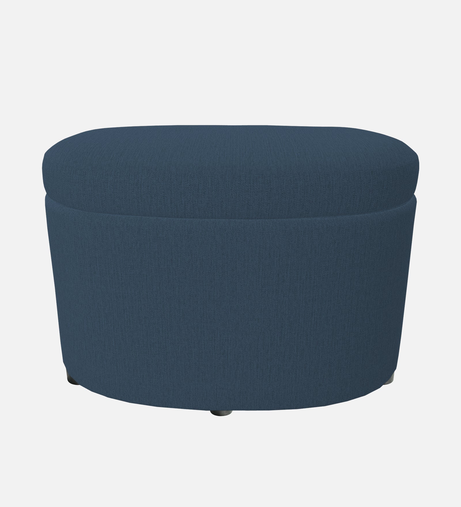 Ruggy Fabric Storage Ottoman in Light Blue Colour