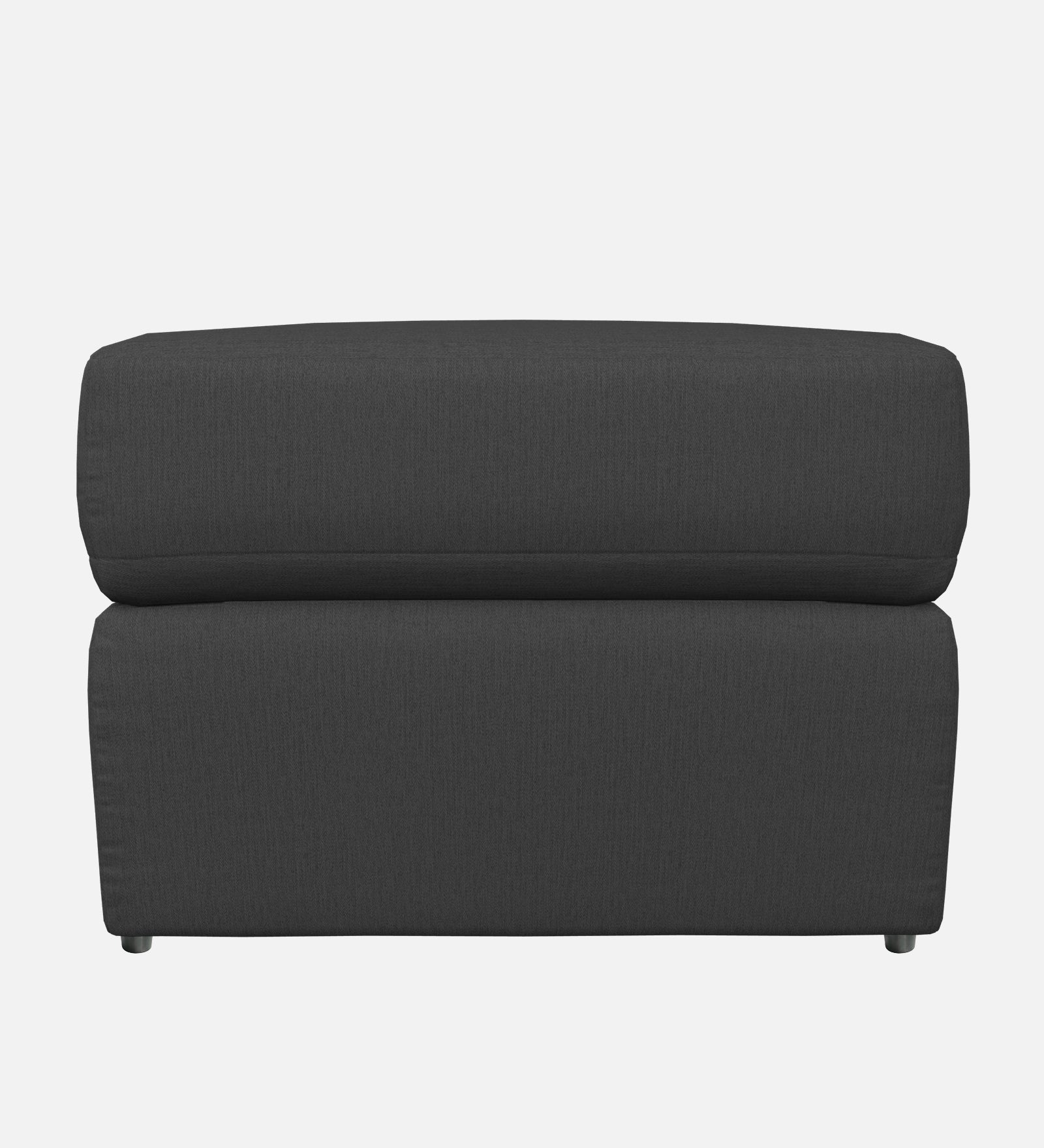 Penny Fabric Storage Ottoman In Charcoal Grey Colour