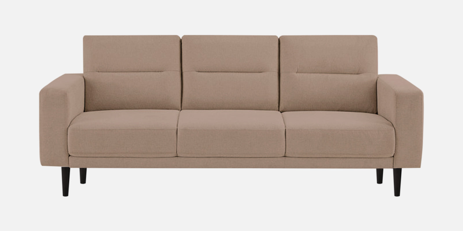 Harbel Fabric 3 Seater Sofa In Kadhi Beige Colour