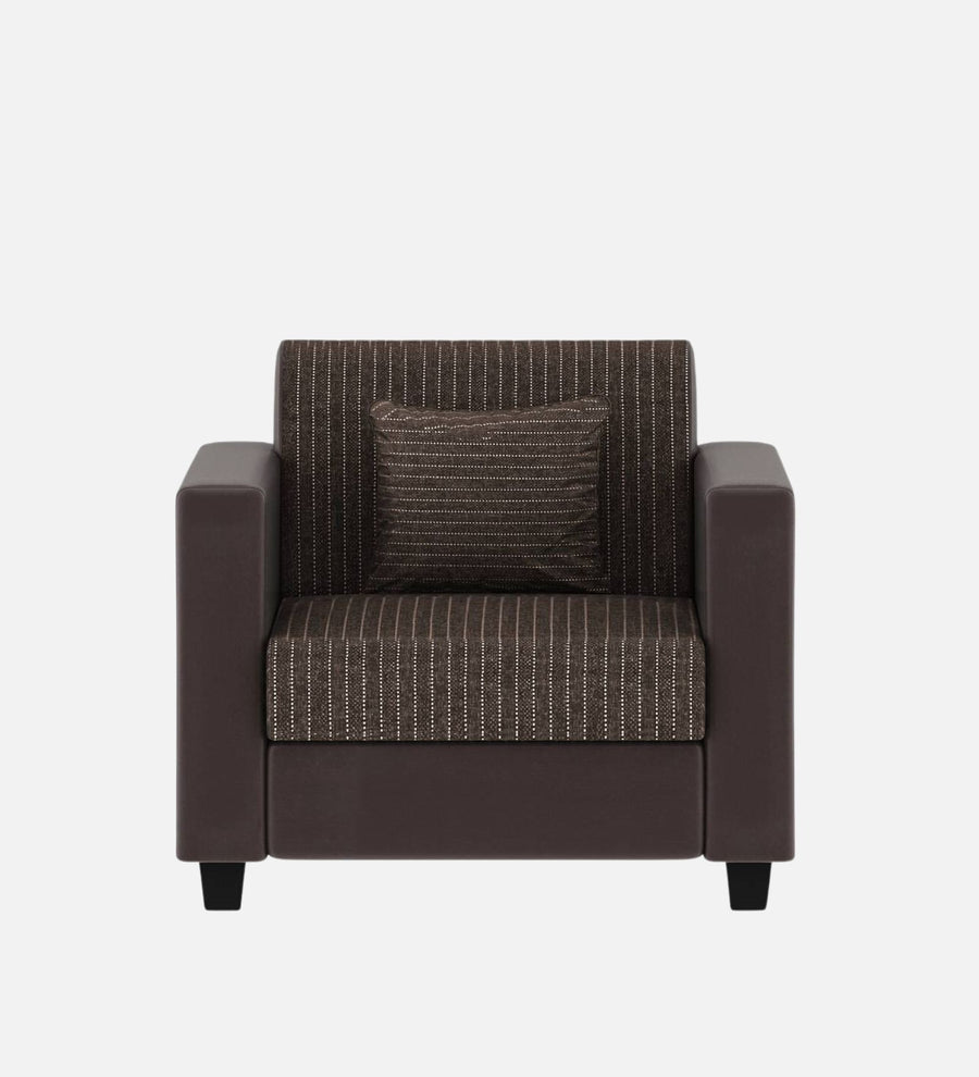 Baley Fabric 1 Seater Sofa In Lama Brown Colour - Febonic Living