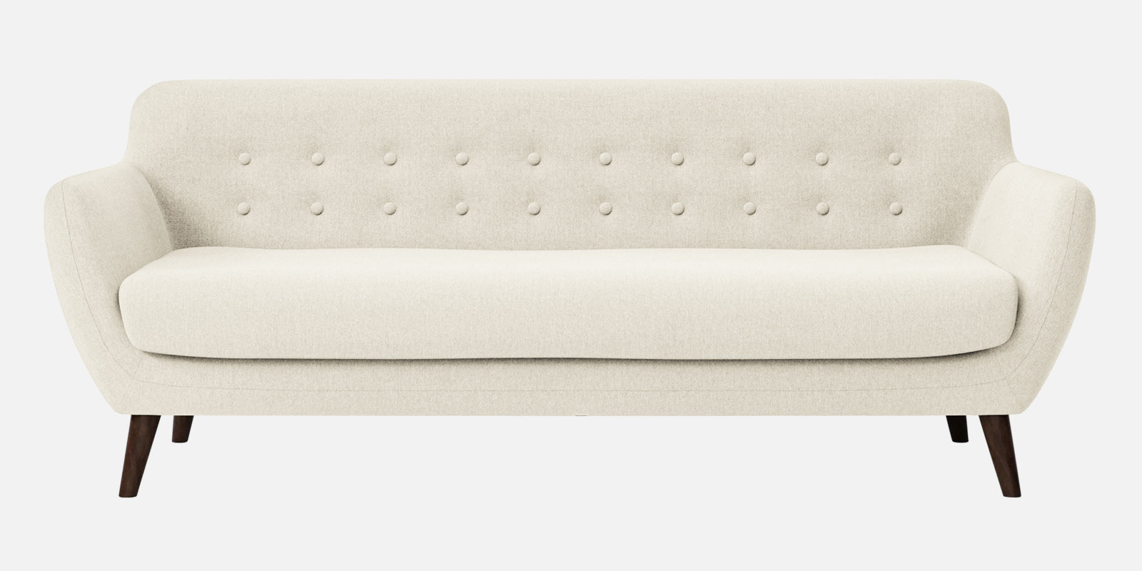 Goofy Fabric 3 Seater Sofa in Ivory Cream Colour