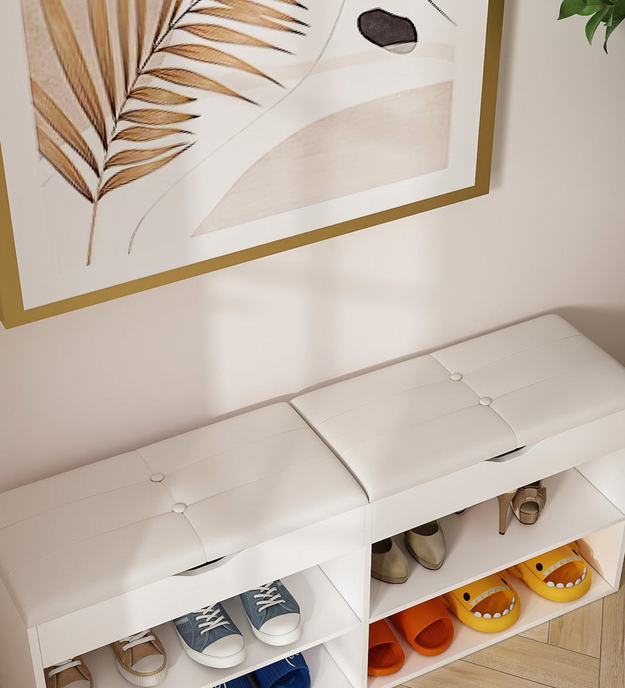 Barka Shoe Rack In Frosty White Finish - Febonic Living