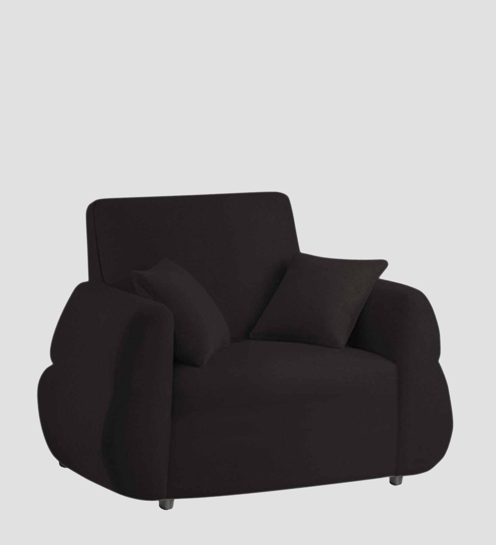 Jack Fabric 1 Seater Sofa In  Cara Brown Colour - Febonic Living