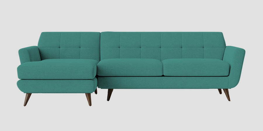 Jasmin Fabric Rhs Sectional Sofa 3 Lounger In Sea Green Colour - Febonic Living