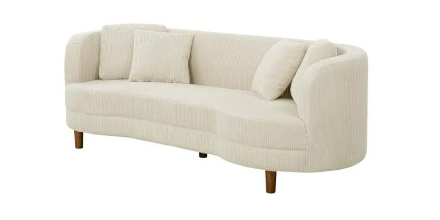 Rola Fabric 3 Seater Sofa In Ivory Cream Colour - Febonic Living