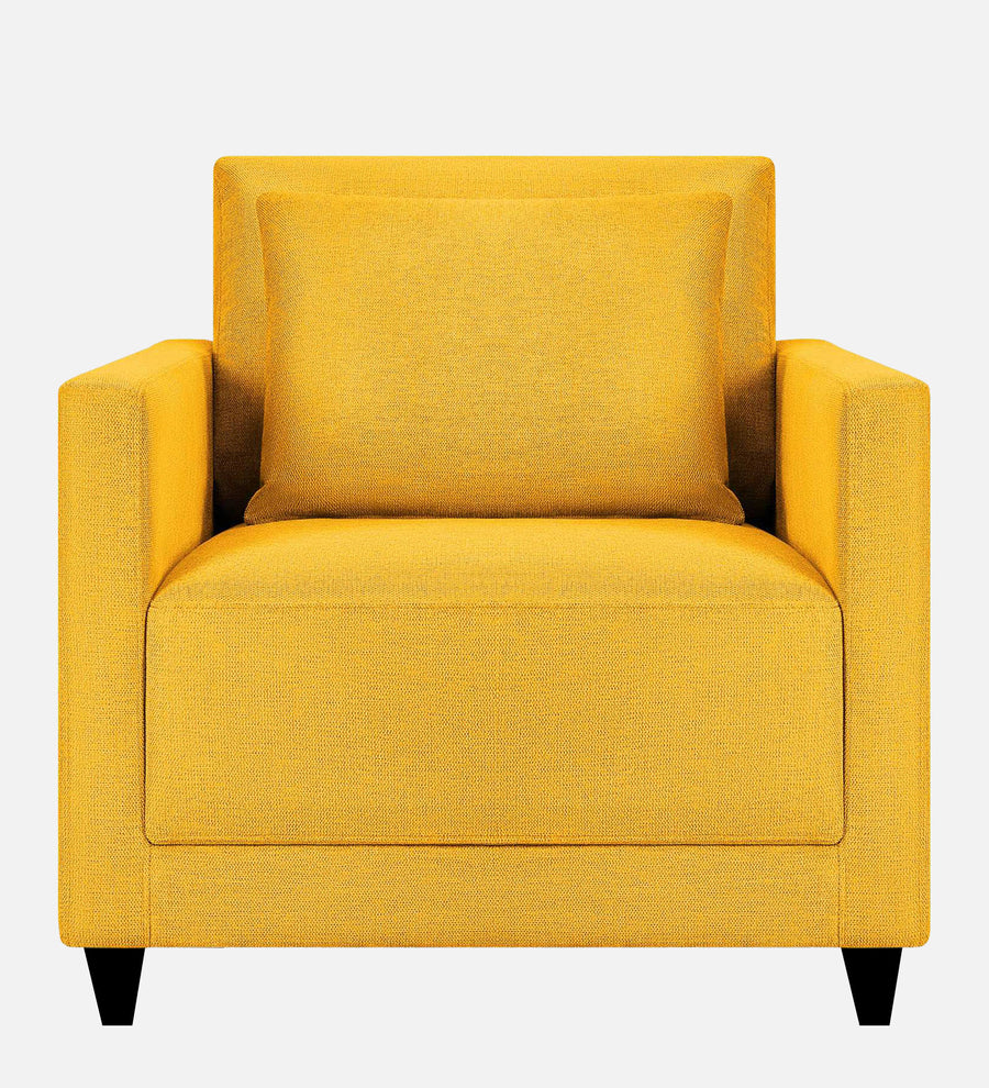 Kera Fabric 1 Seater Sofa In Bold Yellow Colour - Febonic Living