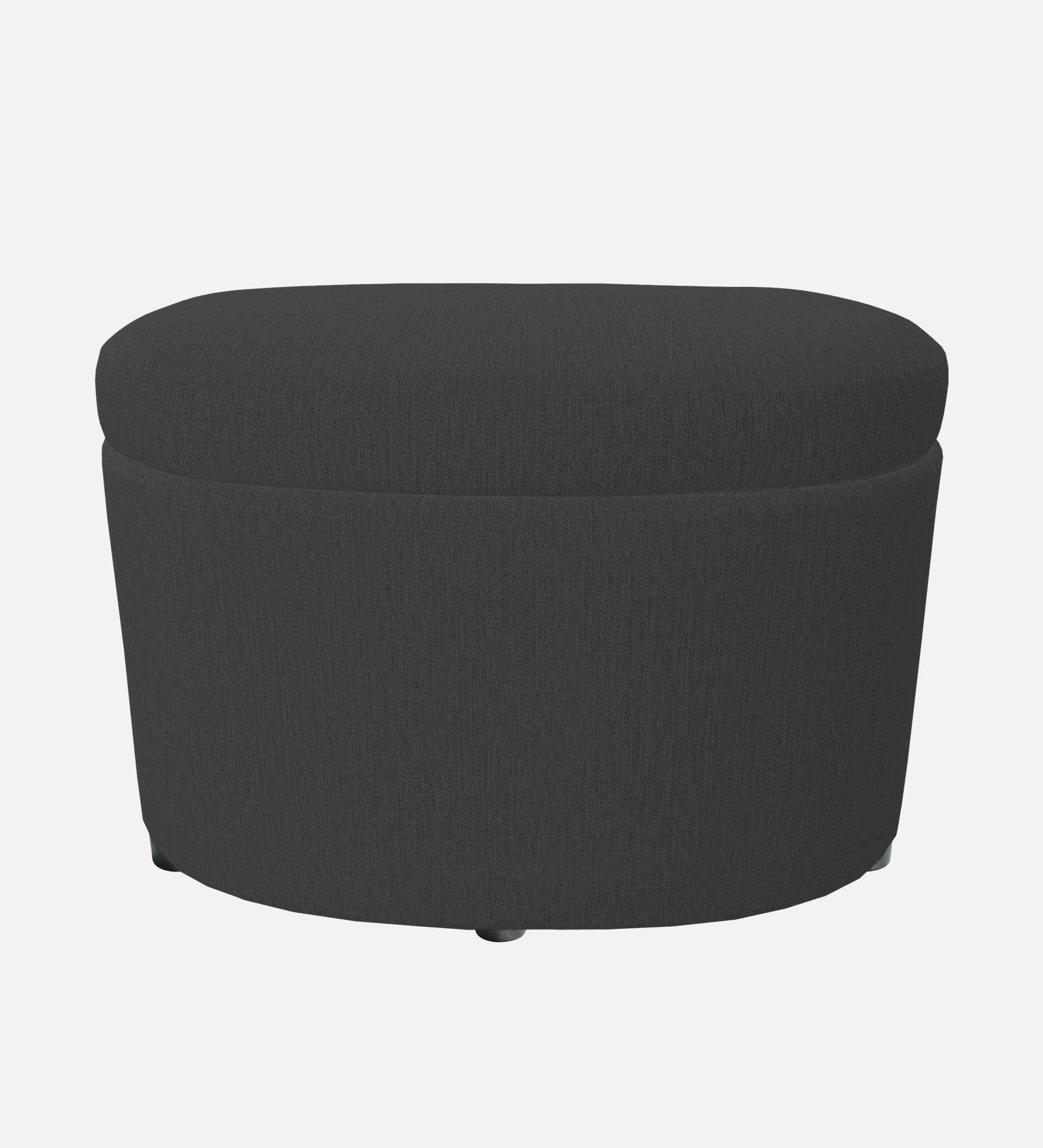 Ruggy Fabric Storage Ottoman in Charcoal Grey Colour