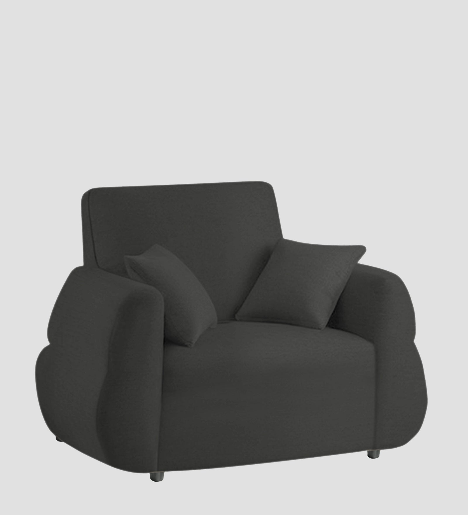 Jack Fabric 1 Seater Sofa In  Charcoal Grey Colour - Febonic Living
