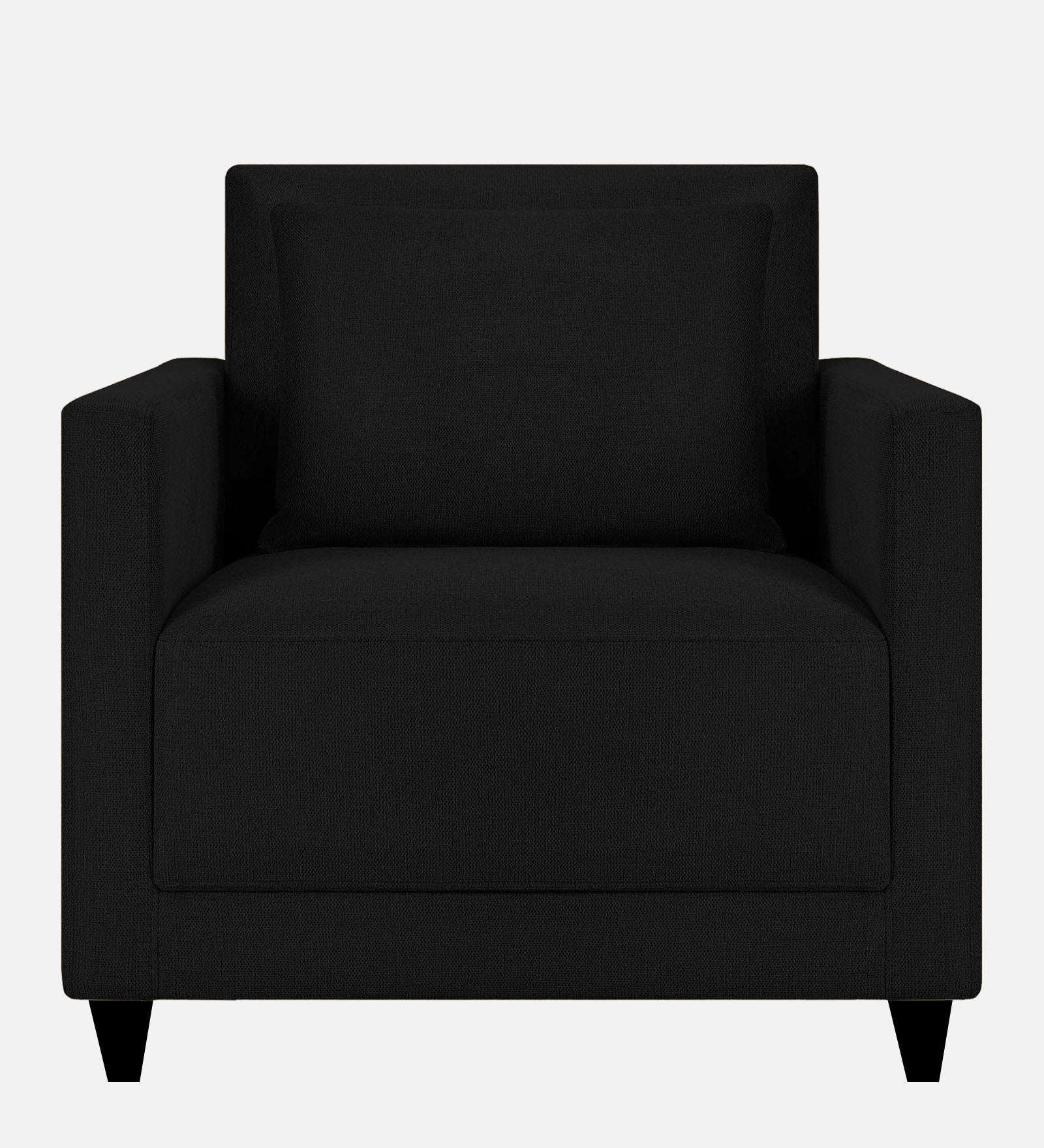 Kera Fabric 1 Seater Sofa in Zed Black Colour