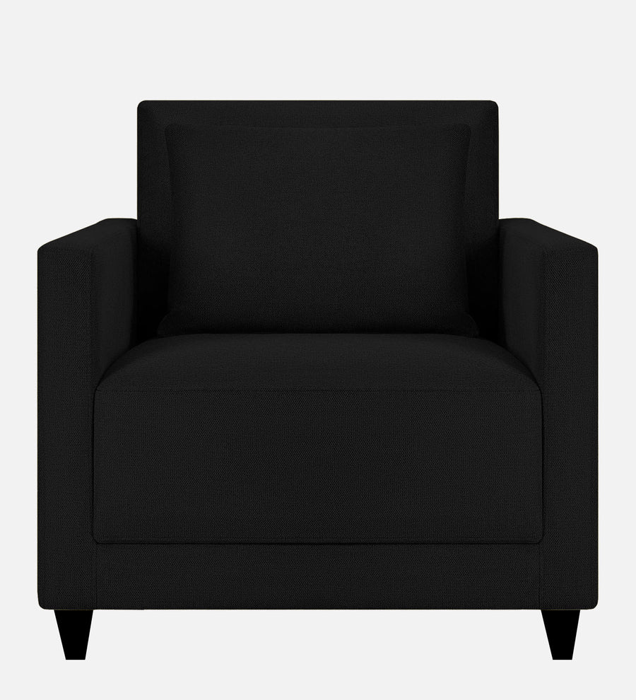 Kera Fabric 1 Seater Sofa In Zed Black Colour - Febonic Living