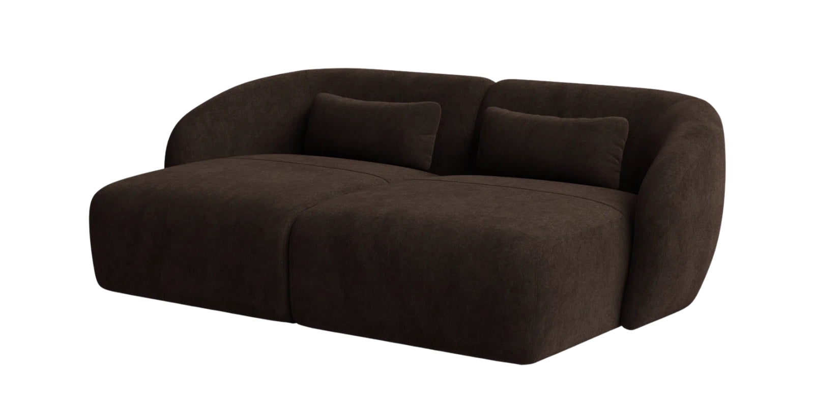 Pepper Fabric 3 Seater Sofa In Coffee Brown Colour