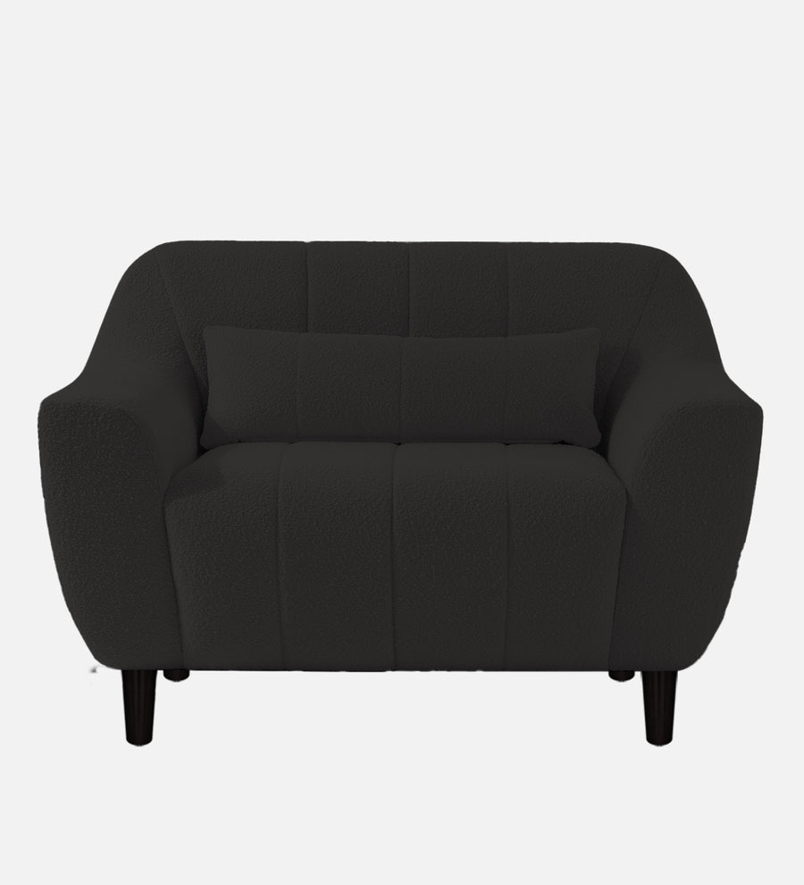 Nesco Boucle Fabric 1 Seater Sofa In Cloud Grey Colour - Febonic Living