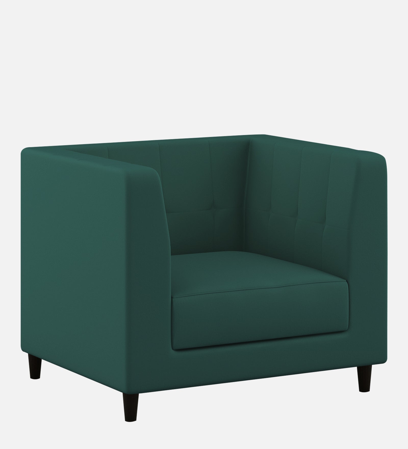 Braulia Velvet 1 Seater Sofa In Pine Green Colour