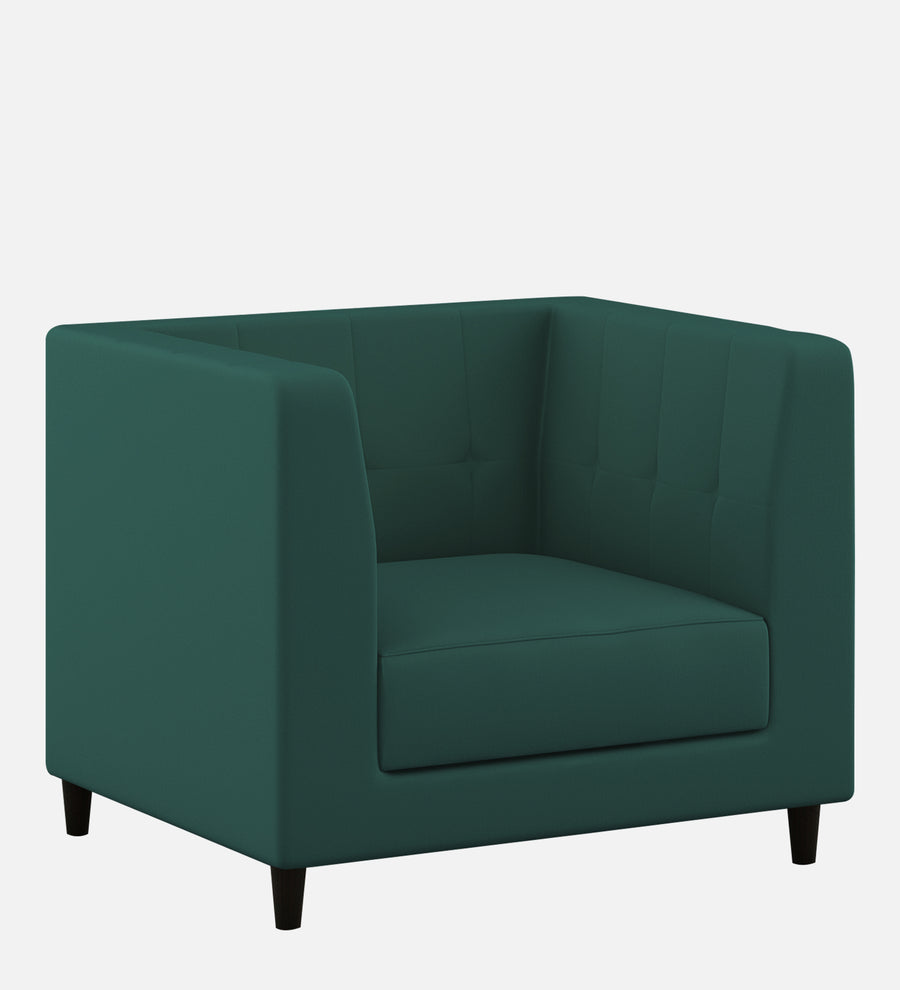 Braulia Velvet 1 Seater Sofa In Pine Green Colour - Febonic Living